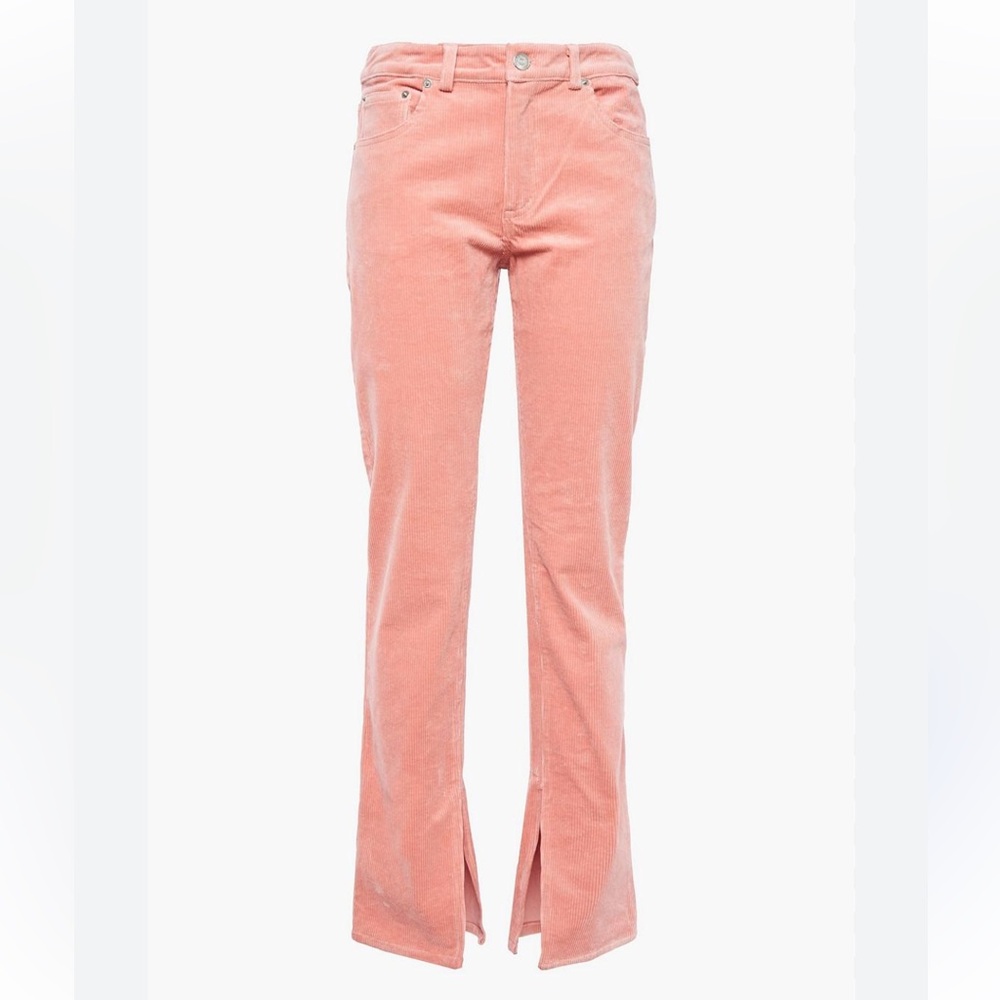 NWOT Ganni Wmn’s 34 (US 2) Ridgewood Corduroy Split Hem Straight Leg‎ Pants Boho